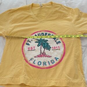 Next Level Apparel Yellow Short Sleeve Tee